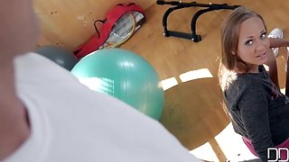 Russian Nympho fucks till she cries with pleasure at the gym.mp4