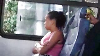 Flashing teen in bus