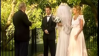 Cheating bride gets her twat mercilessly fucked by the best man