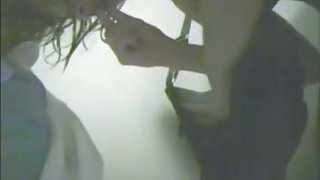 Girl is fucking in dressing room on the voyeur camera