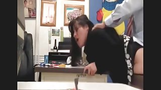 Bitch fucked on the principal&#039;s desk