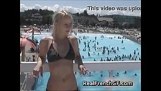 frenchgfs fuck blonde hard blowjob cum french girlfriend suck at swimming pool
