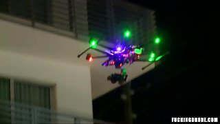 Sexy Rileys fucking get caught by drone live at appartment