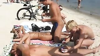 Body Painting In Public At The Beach