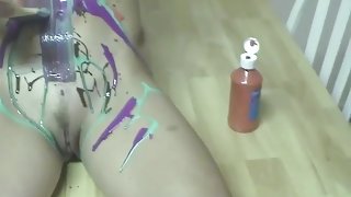 Home made body painting video